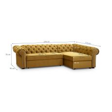 Sedacia súprava VALENTINO L, GOLD - Kronos 01