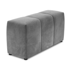Sivá zamatová podrúčka k modulárnej pohovke Rome Velvet - Cosmopolitan Design