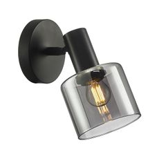 ITALUX WL-65342-1 BK+SG - Nástenné bodové svietidlo SANTIA 1xE27/40W/230V