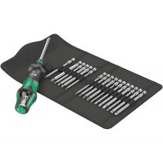 Wera 057483 Vymeniteľné skrutkovacie čepele Kraftform Kompakt Turbo Imperial 1, palec (sada 19 kusov)