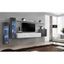 Obývacia stena Switch Sklo +LED XI Grafit/Biely