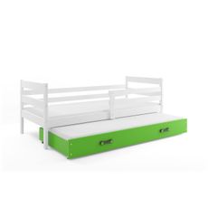 Posteľ s prístelkou ERIK 2 - 200x90cm Biely - Zelený
