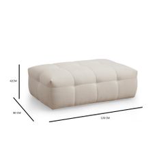Minimalistický Cady puf 120 x 80 cm, béžová