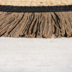 Flair Rugs , Kusový koberec Kahana Black kruh, 180x180 (priemer) kruh, béžová, chodba / predsieň