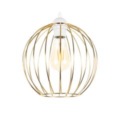 Luster na lanku MATT 2xE27/60W/230V pavúk biela/zlatá