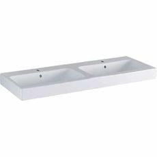 Geberit Icon 120x48,5 cm dvojité umývadlo so stredovým otvorom pre batériu 124120600