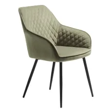 Khaki zamatová jedálenská stolička Milton – Unique Furniture