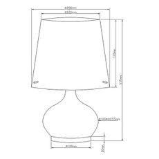 Fabas Luce 2533-34-102 - Stolná lampa ADE 1xG9/25W/230V + 1xE14/60W