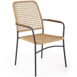 Stolička K457 Rattan/Kov Natural/čierna