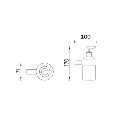 NIMCO BR 11031C-26 -Nástenný dávkovač mydla BORMO 180 ml matné sklo/lesklý chróm