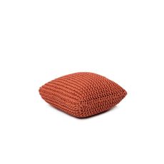 Tehlovo červený vankúšový puf Bonami Essentials Knit