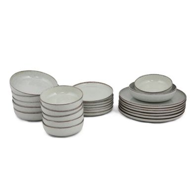 24-dielna súprava zeleného porcelánového riadu Kütahya Porselen Pearl