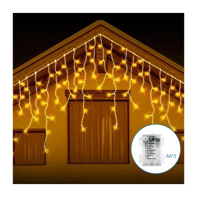 Aigostar - LED Vonkajšia vianočná reťaz 200xLED/8 funkcií 13x0,6m IP44 teplá biela