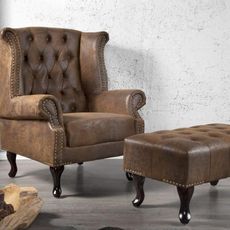 Luxusné kreslo Chesterfield Vintage ušiak