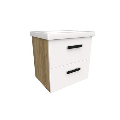 Kúpeľňová zostava Songa 50 cm 2S dub/biela