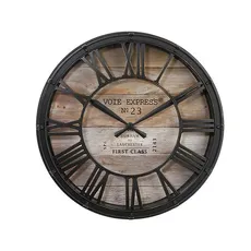 0021 ZEGAR ŚCIENNY 39CM VINTAGE BLACK 601145