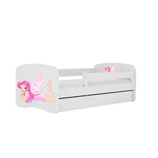 Kocot kids Detská posteľ Babydreams víla s krídlami biela, varianta 80x180, bez šuplíků, bez matrace