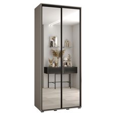 Dakota 2 šatníková skriňa 110x235x45/60 čierny úchyt - kašmír Hĺbka: 45