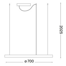 Ideal Lux - LED Stm. luster na lanku ORACLE S LED/40W/230V 4000K pr. 70 cm biela