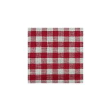 Červený ľanový okrúhly koberec pod stromček ø 125 cm Red Gingham – Linen Tales