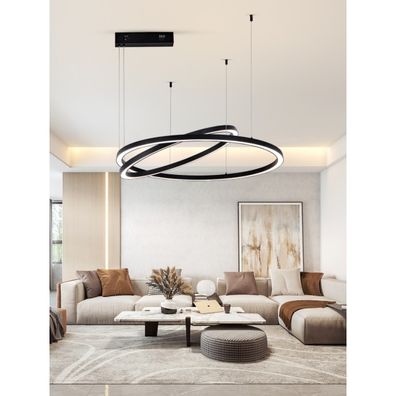 Immax NEO 07216L - LED Stmievateľný luster FINO 93W/230V 60/80cm čierna Tuya+DO