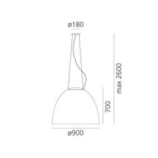 Artemide A243200 -LED Stmievateľný luster na lanku NUR LED/80W/230V 3000K antracit