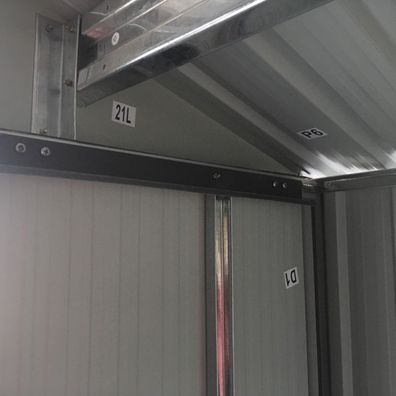 NABBI Toolster plechový záhradný domček 205x257x202 cm sivá