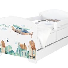 Detská posteľ s úložným priestorom Lietadlá Rozmer: 160x80