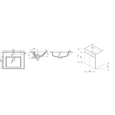 JIKA H4536121765141 - Kúpeľňová skrinka s umývadlom CUBE 60,7x55 cm jaseň