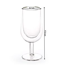 KONDELA Hotcolder Typ 25 termo pohár na víno (2 ks) 255 ml priehľadná