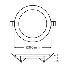 LED Podhľadové svietidlo CIRCLE LED/24W/230V 6500K pr. 30 cm biela