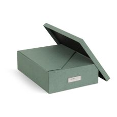 Zelené kartónové organizéry v súprave 5 ks na dokumenty Holger Canvas Paper Laminate – Bigso