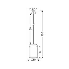 Závesné svietidlo so skleneným tienidlom v čierno-prírodnej farbe ø 12 cm Wels – Candellux Lighting