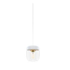 Biele tienidlo s objímkou zlatej farby UMAGE Acorn, ⌀ 14 cm