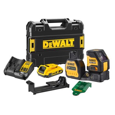 Aku zelený krížový laser s olovnicou 12/18 V DeWALT DCE088D1G18