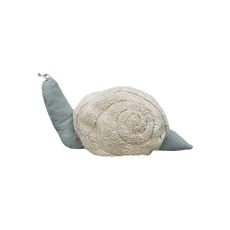Svetlozeleno-krémový detský puf Mr. Snail – Lorena Canals