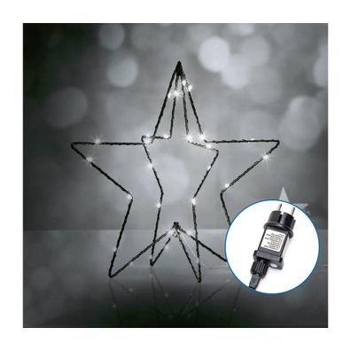 Aigostar - LED Vonkajšia vianočná dekorácia 3,6W/230V hviezda 30cm IP44 studená biela