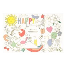 Papierové prestieranie v súprave 8 ks 28x42.5 cm Happy Icons – Meri Meri