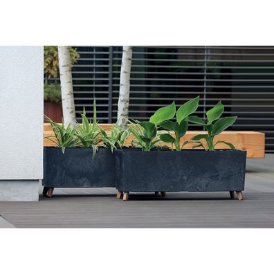 NABBI DUC800NE plastový kvetináč na nožičkách 77 cm antracit