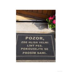 GDmats , Rohožka Lenivý pes 40x60 cm – na von aj na doma, 40x60, šedá
