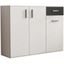 Komoda Justus 07 White/ Black Gloss