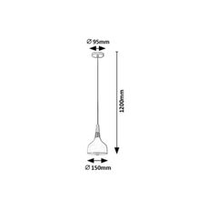 Rabalux 72135 - Luster na lanku DRUSILLA 1xE27/40W/230V
