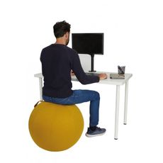 Ergonomická sedacia lopta, žltá