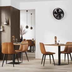 ZEVENTI - Nástenný ventilátor FREEZE 50W/230V čierna/hnedá + diaľkové ovládanie