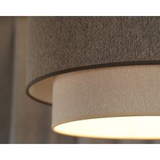 Duolla- Luster na lanku BOHO ECO RECYCLING 1xE27/15W/230V pr. 45 cm hnedá/krémová