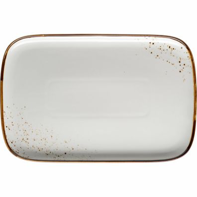 Mäser Obdélníkový tác Pintar White hnedé bodky 30x 20 x 2 cm, L