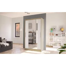 Šatníková skriňa COSTA II šírka 100 cm Dub sonoma/biela