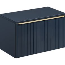Comad Závěsná skříňka pod umyvadlo Santa Fe s deskou 80 cm tmavě modrá