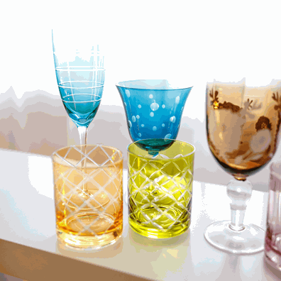 Poháre na vodu, set 6 ks, 390 ml, mix farieb, GAIRA TYP 4