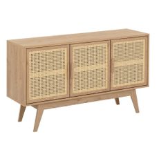 Nízka komoda v dekore duba v prírodnej farbe 128x75 cm Bridget – Støraa
